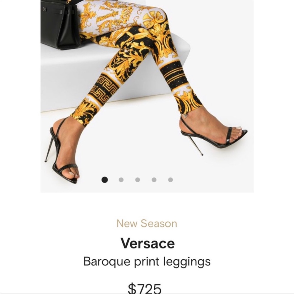 Versace Baroque print leggings